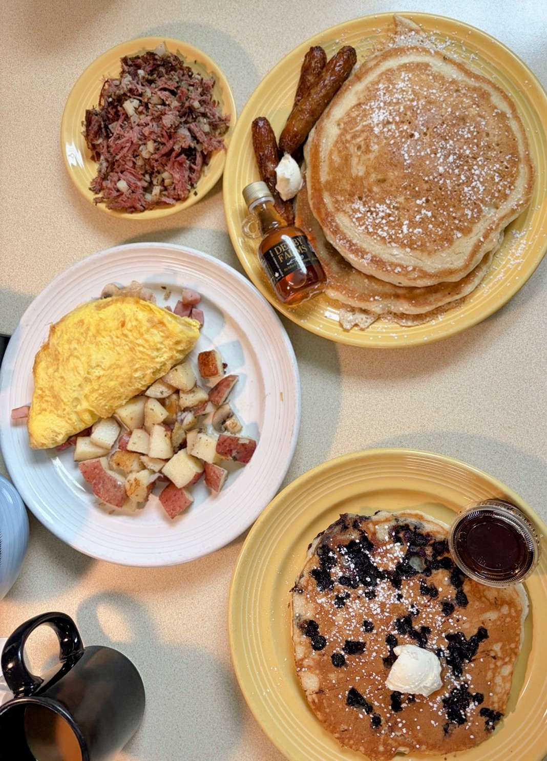 Pancakes and fresh coffee